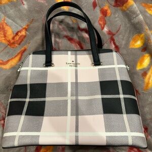 Authentic Kate Spade Black, Pink and White Plaid Women's Bag